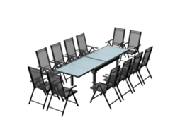 Conjunto de Jardim CONCEPT U Brescia (Cinzento - Alumínio - 270x90x76 cm)