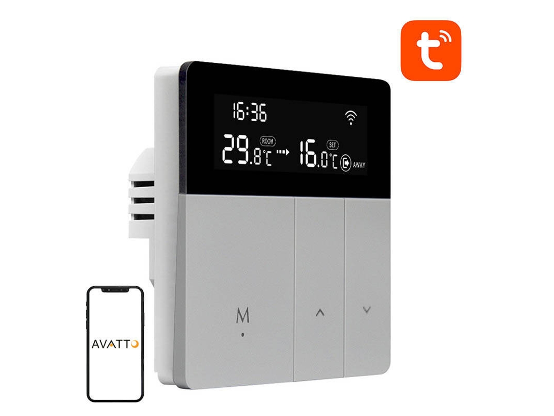 Termostato inteligente para caldeira AQS Avatto WT50 3A Wifi Tuya