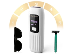 Dispositivo De Depilação Ipl, Depilação A Laser Permanente Em Casa Portátil Com 999.990 Flashes, Branco Yizhood