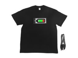 Camiseta Led com App Programável e Tela Personalizável, Bateria 1500mah XXL