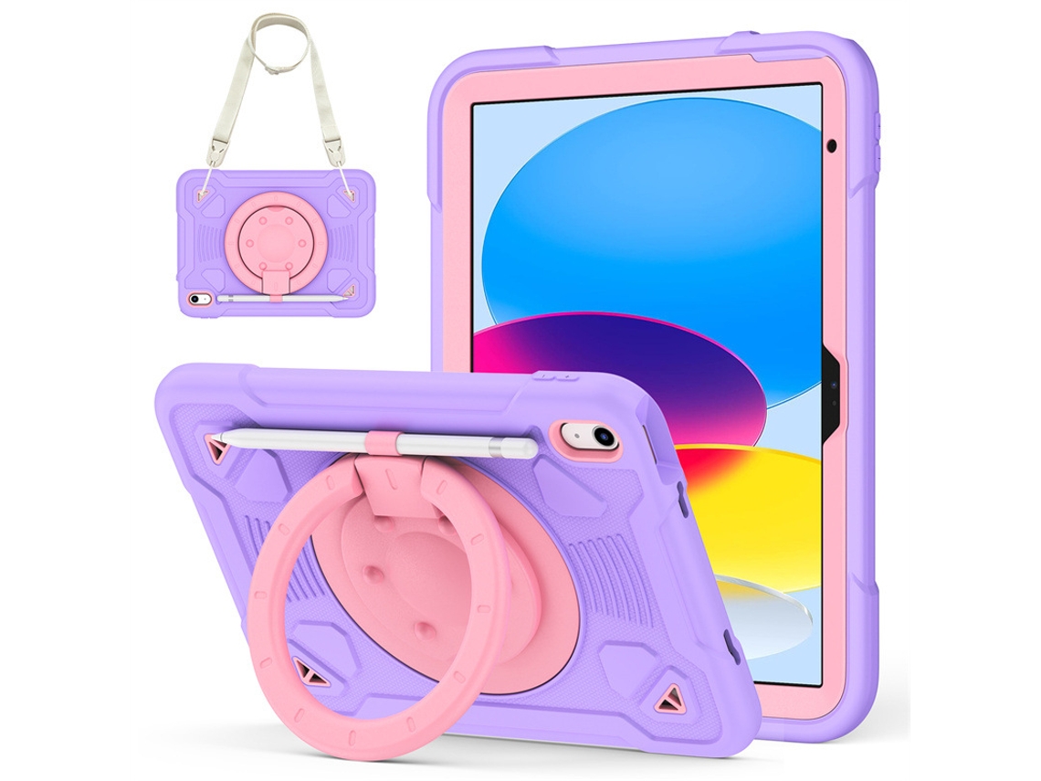 Lurelia Capa Para Ipad 10 E 11 De 2025, Silicone, Roxo, Proteção Contra Quedas