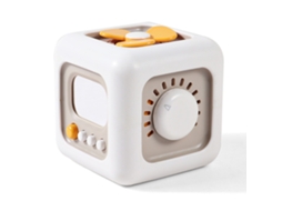 Mali brinquedo Educativo Bola Ocupada Hexaedro 6 Faces com Gaveta Interruptor Botão Rotativo Abs
