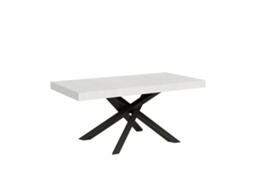 Mesa Extensível Volantis 200/460x90 Cm Branco Freixo Pernas Antracite Itamoby