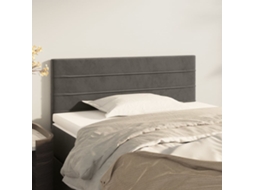 Vidaxl Cabeceira De Cama Veludo 100x5x78/88 Cm Cinzento-escuro