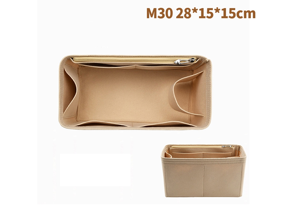 Organizador de Bolsa com Inserção de Feltro e Tecido para Maquiagem, Tamanhos 25, 30 e 35 Cm AQUAFORGE