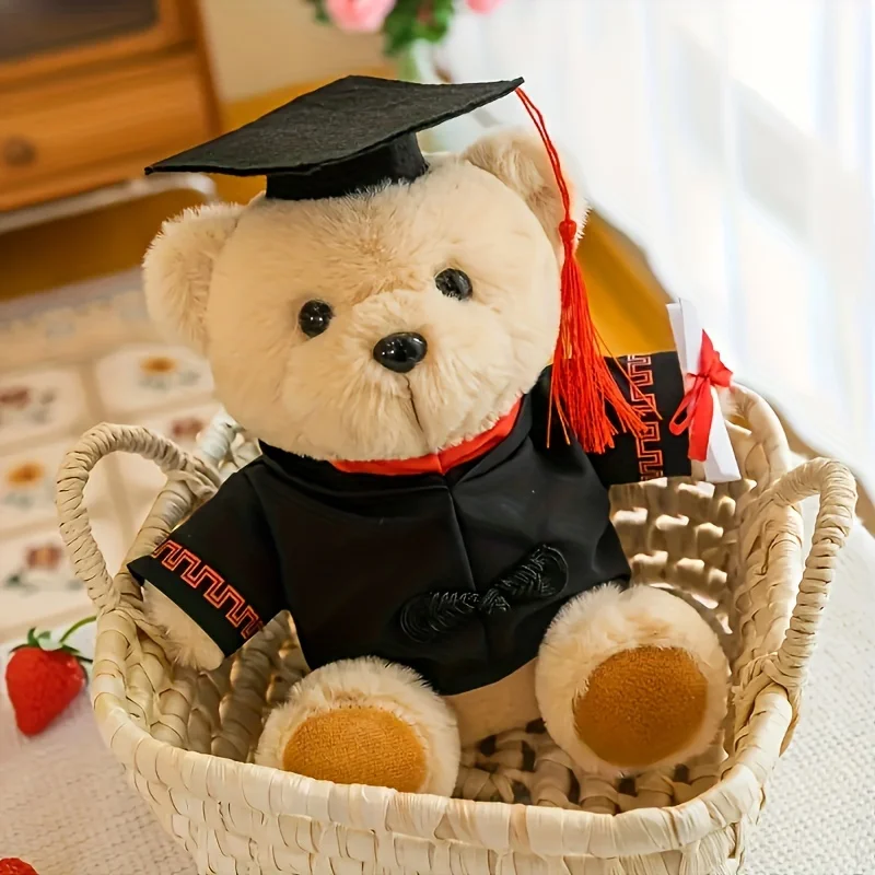 Urso De Pelúcia (vermelho, 25cm), Brinquedo De Pelúcia Para A Época De Formatura