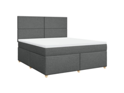 Box Spring Bed, Box Spring Beds Vidaxl Cinzeto Tecido (180 X 200 Cm)