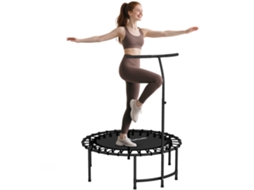 Trampolim rebounder ajustável, 5 estágios, preto