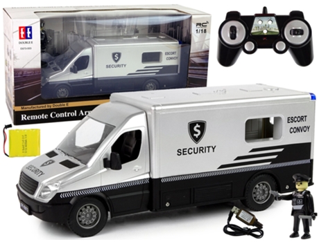 Veículo De Segurança De Controle Remoto, Escala 118, Carro De Banco De Trem De Segurança Rádio Controle Remoto De 2,4 Ghz Double E