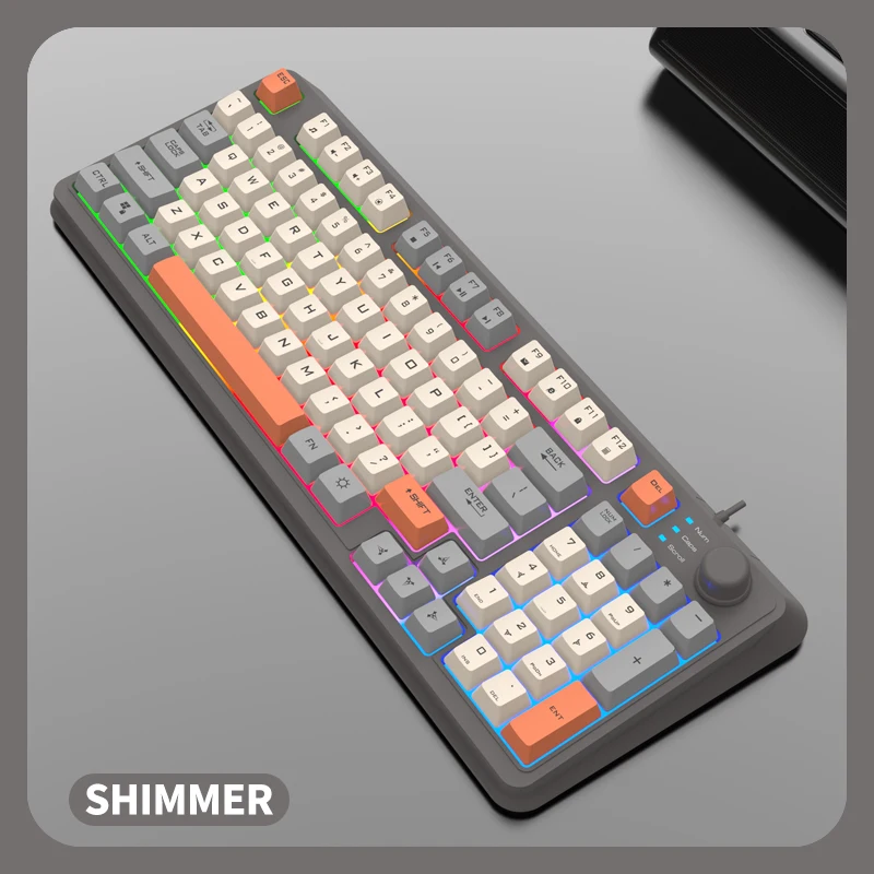 Teclado Para Jogos Com Fio, Retroiluminado E Conexão Usb (com Luz Fraca).