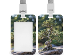 Porta Crachá Elegante Em Formato De Bonsai, Protetor De Crachá Personalizável E À Prova D Água, Ideal Funcionários