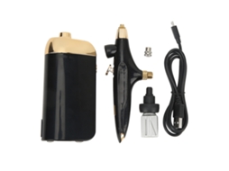 Dispositivo De Aerógrafo Portátil Para Maquillaje Y Cuidado Facial Oxígeno Con Nebulizador Nano Mist Regalo Para Mujeres Set Negro