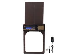 Porta de Galinheiro Automática À Prova D'água e Programável com Timer para Quinta, 100‑240v, Cor Castanho LAXISCREED