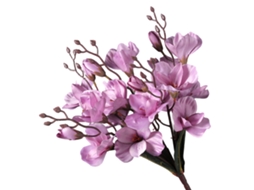 Laxiscreed Bouquet De Flores Artificiais De Magnólia Roxa, 43cm, 5 Ramos Para Decoração De Interiores