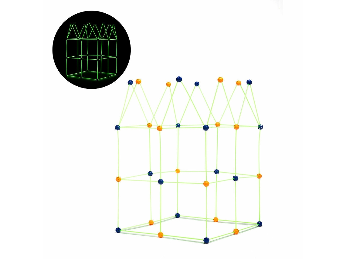 Conjunto De Construção - Innovagoods - Builkitt Innovagoods - 155 Peças - Bastões Fluorescentes - Capa 120x150 Cm