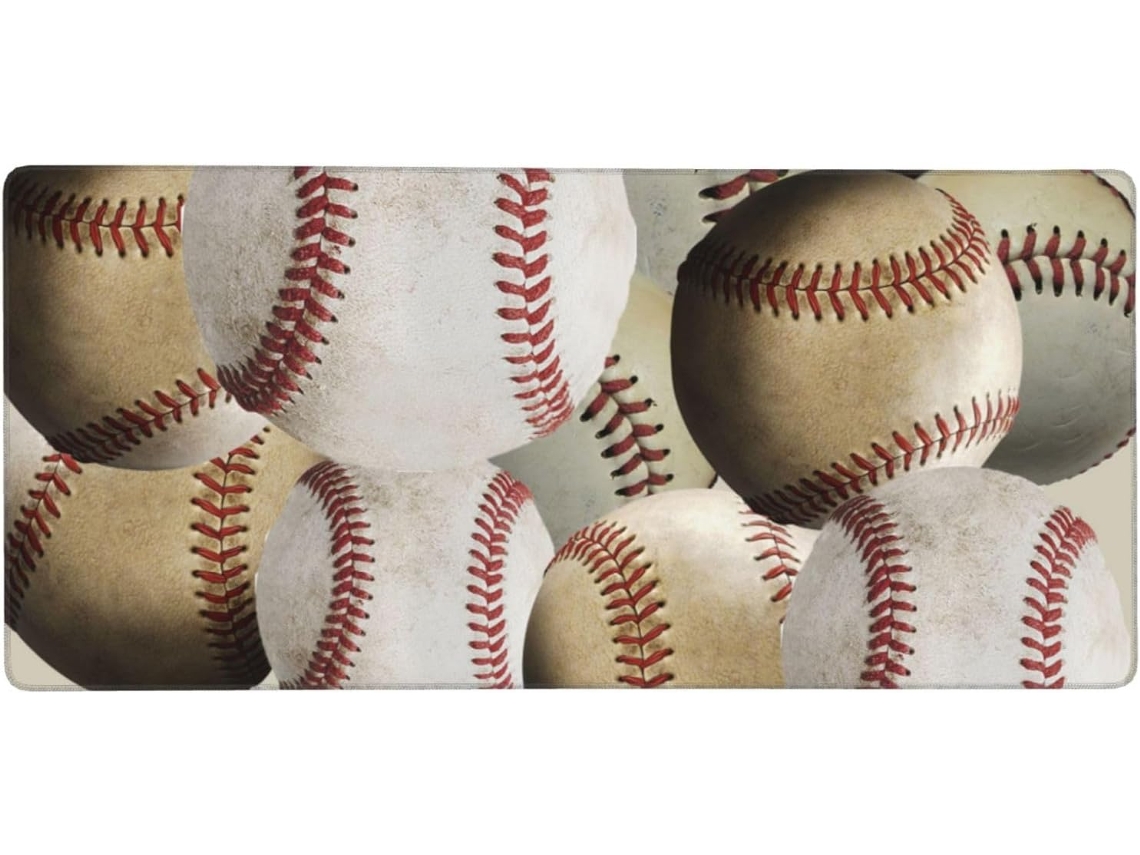 Mousepad de Beisebol Grande Formato para Computador, com Base Borracha Antiderrapante, 40 X 90 Cm
