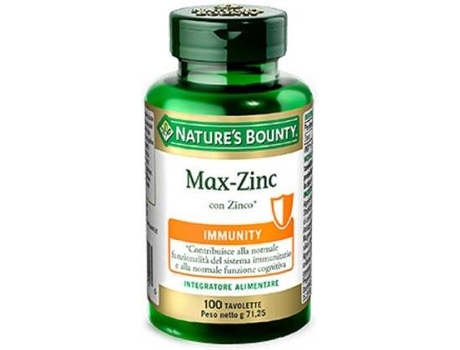 Suplemento Alimentar NATURE'S BOUNTY Max-Zinco (100 tabletes)
