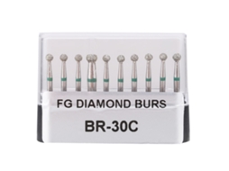 10 Peças Brocas Diamante Dentárias De Aço Inoxidável Com Cabo Redondo 1.6mm