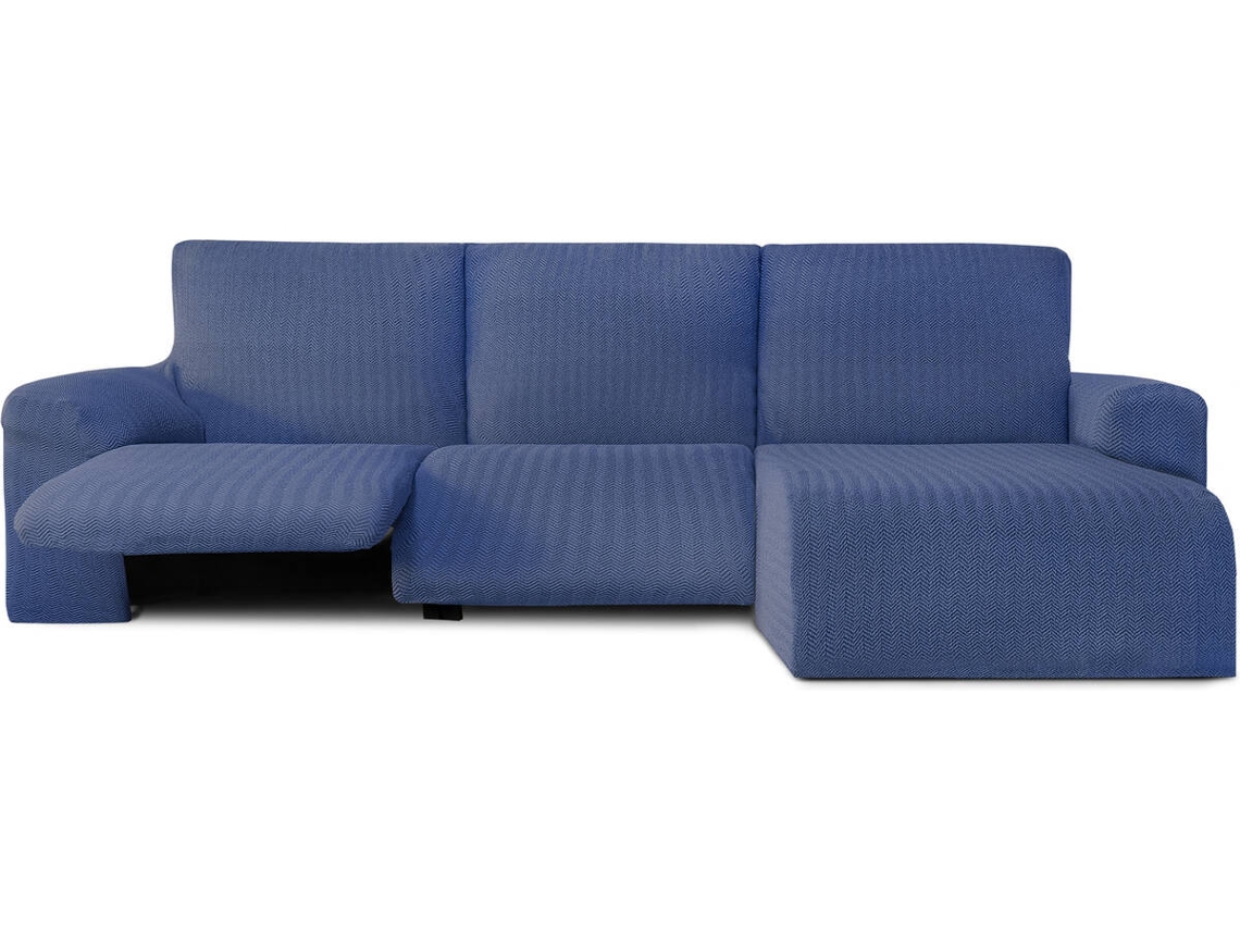 Capa de Chaise Longue Relax Direita EYSA Premium Jaz Tecido Multielástico (360 x 120 x 120 cm - Poliéster e Algodão - Azul)