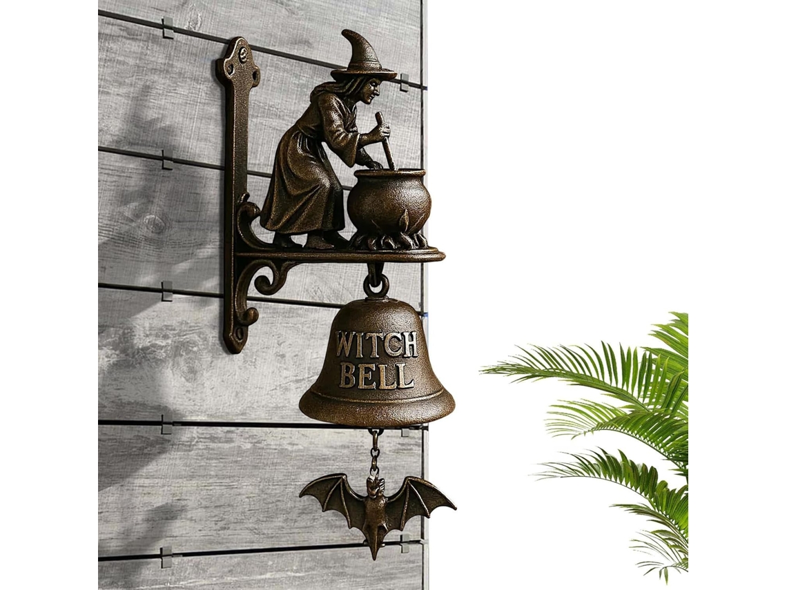 Campainha Retrô com Desenho de Bruxa Dachshund, Campainha Decorativa Manual para Pendurar em Lojas, Varandas, CHABERLU
