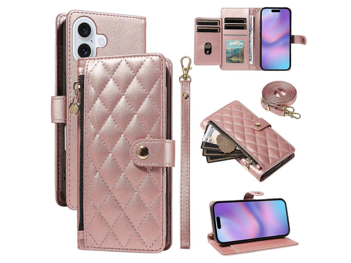 Capa Carteira Com Alças, Estilo Macacão, Compatível Com Iphone 17 - Verde Claro - Multicolorida