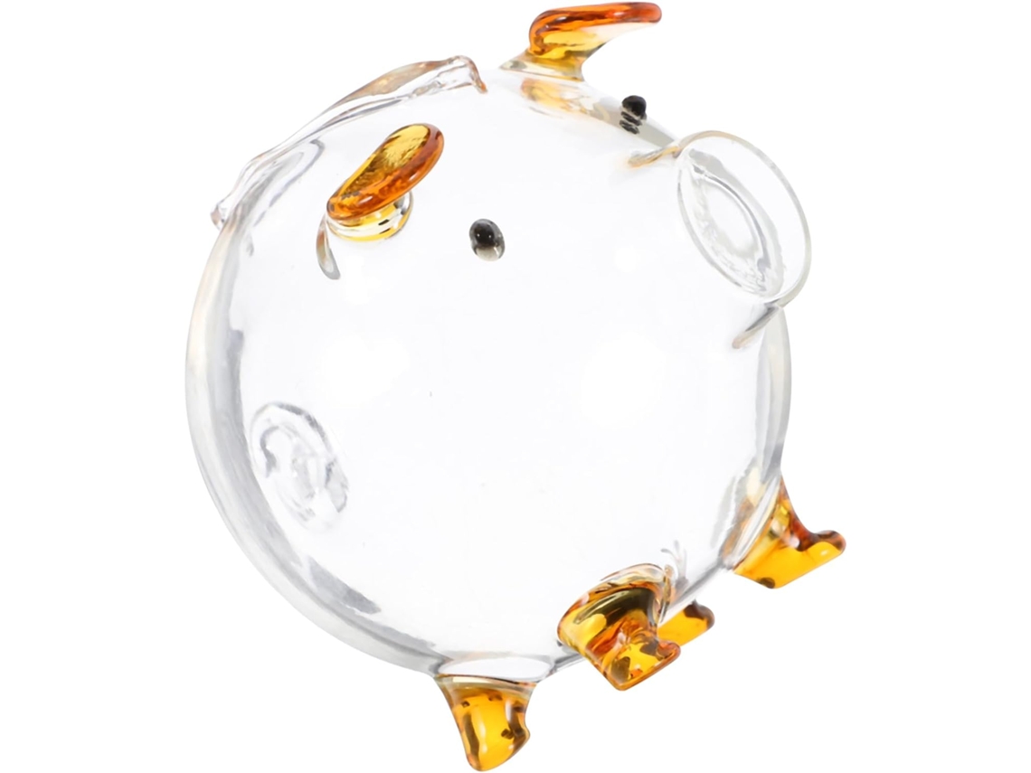 Cofrinho De Vidro Em Formato De Porquinho Para Meninos E Meninas, 7,5 X 6,5 X 6,5 Cm, Ideal Para Guardar Moedas E Gokoco