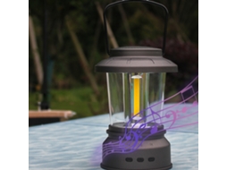 Lâmpada Camping Portátil Bluetooth Usb Recarregável