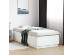 Vidaxl Estrutura de Cama 90x200 Cm Derivados de Madeira Branco