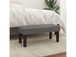 Vidaxl Banco 70x30x30 Cm Couro Artificial Cinza