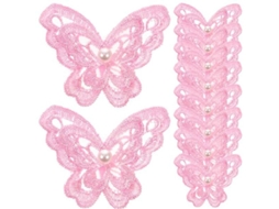 Conjunto De Apliques De Borboleta Premium - 10 Unidades, Material Têxtil, Decorativos E Educativos Para Crianças
