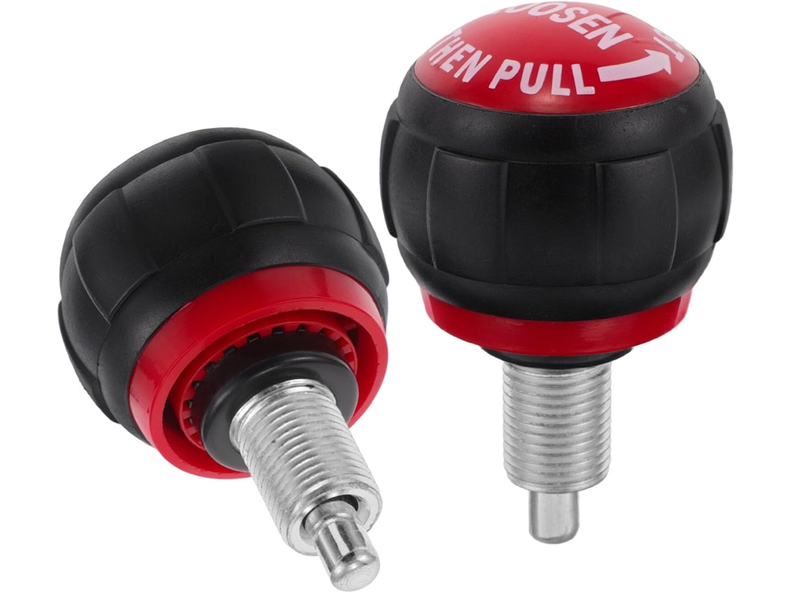 Conjunto de 2 Pinos de Mola Esféricos BESPORTBLE, 58 mm, Pretos e Vermelhos, para Travamento