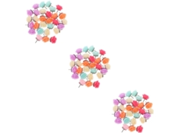 Tehaux Conjunto De 3 Tachinhas Rosa Substituíveis Mapas Resina