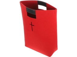 Capa Grande De Feltro Para Bíblia, Com Estampa De Cruz, Bolsa Resistente, Cor Vinho, Estojo De Grande Capacidade Para