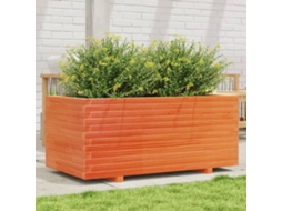 Vidaxl Vaso/floreira Jardim 110x60x49,5 Cm Pinho Maciço Castanho Mel