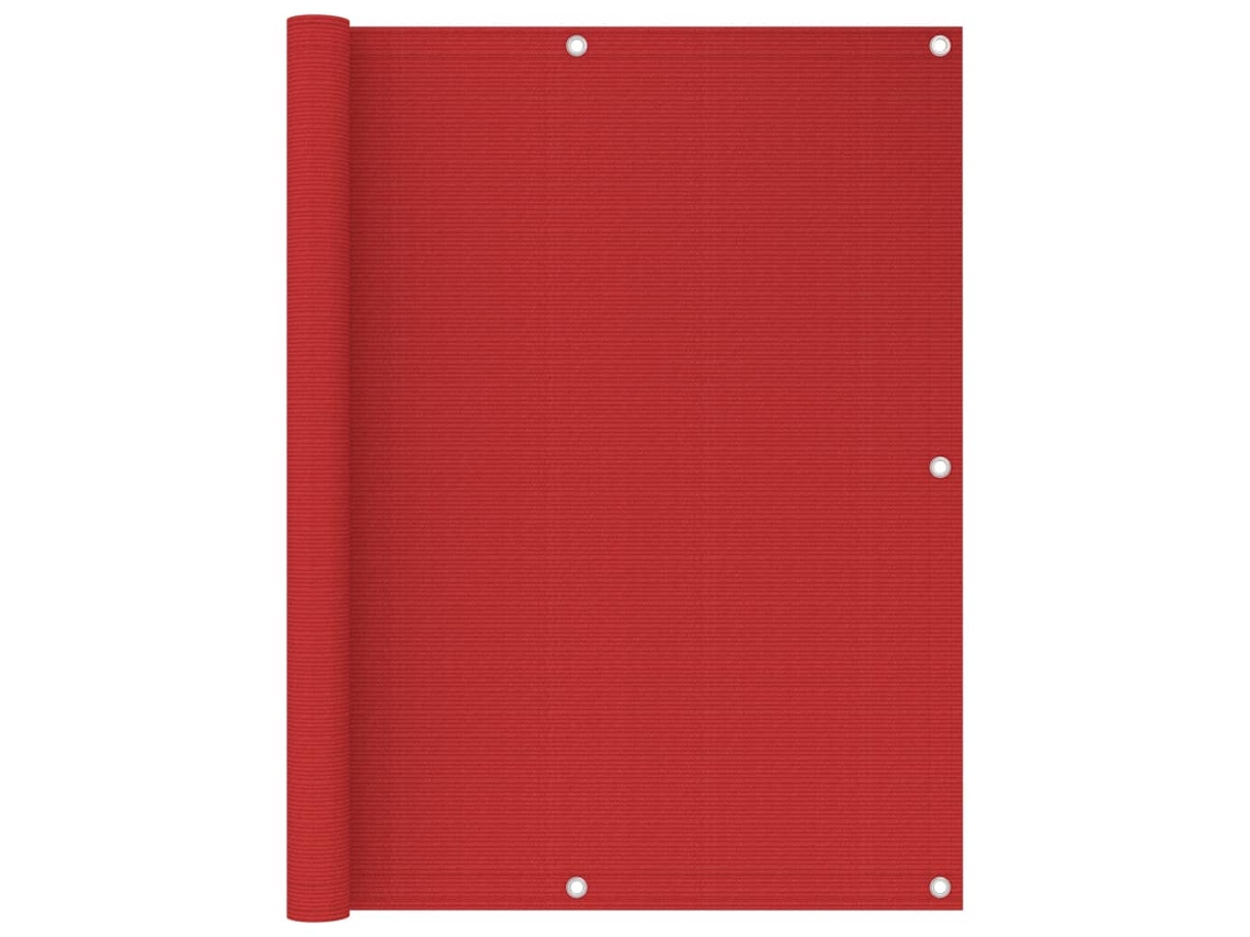 Vidaxl Tela De Varanda 120x500 Cm Pead Vermelho