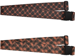 Conjunto De 2 Cintas Para Bagagem Nas Cores Salmão Escuro E Losangos Longas, Portáteis E Ajustáveis Para Manter Sua Mala
