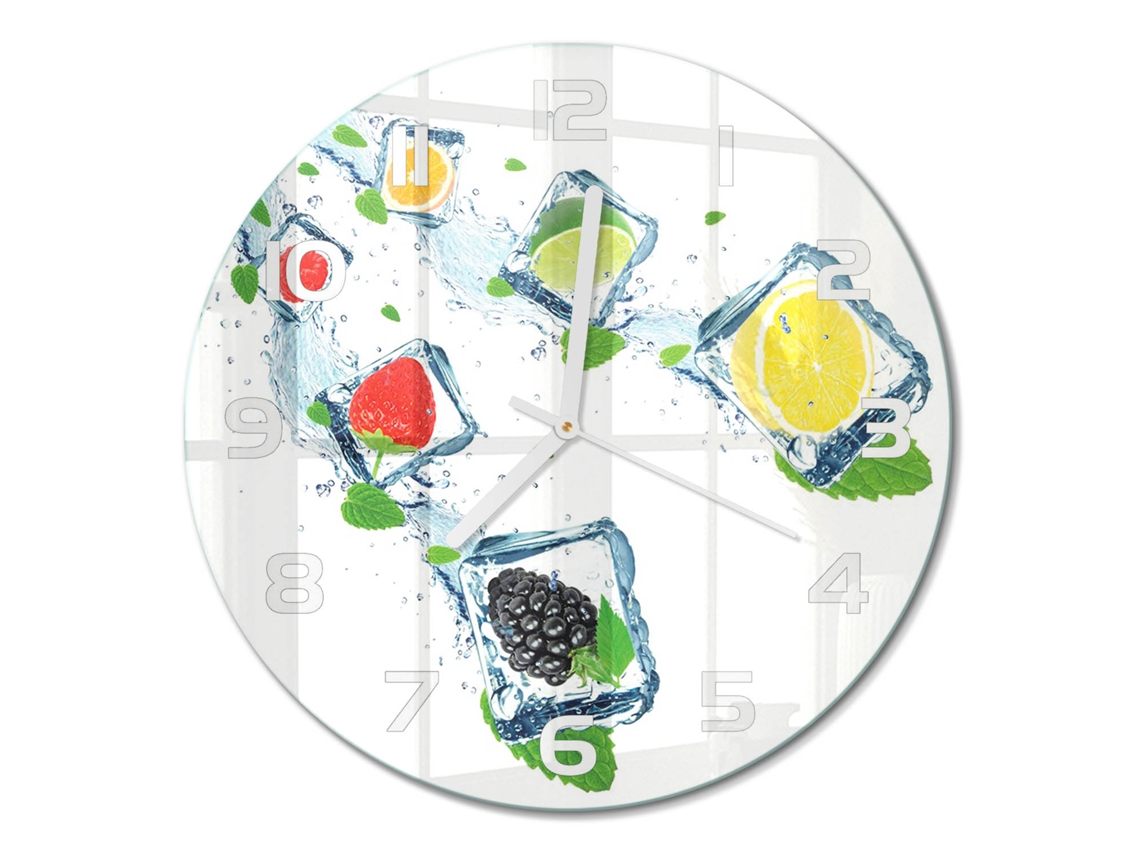 Relógio De Parede Multicor Decorativo Quadrado Espelharte (30 Cm)