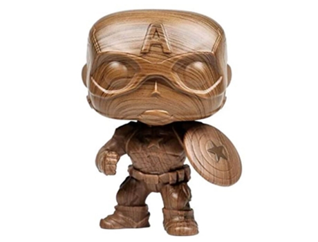 Figura Funko CAPTAIN AMERICA Wood Deco Edição Exclusiva EUA Pop