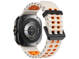 Lurelia Pulseira De Silicone Substituição Bicolor, Compatível Com Samsung Galaxy Watch Ultra 47 Mm Starlight Ora