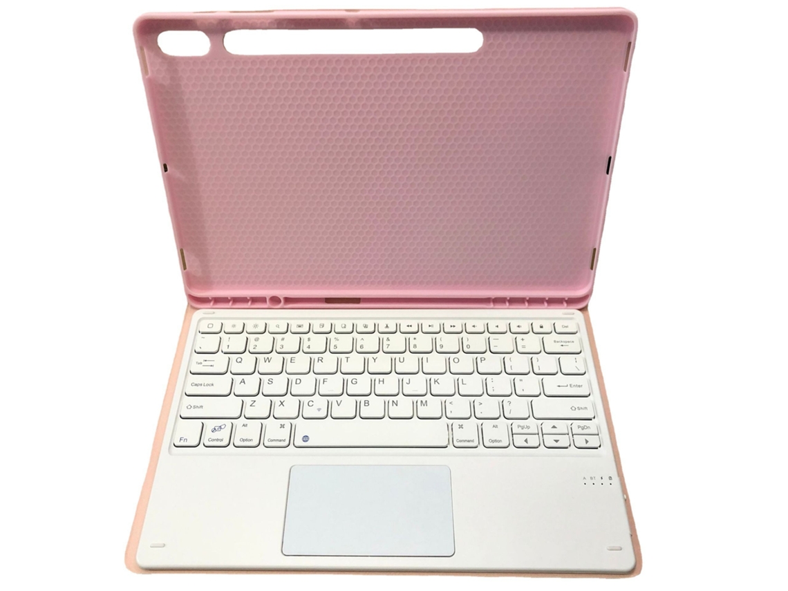 Capa de Teclado Bluetooth para Samsung Tab S8plus 12.4 com Teclado Touch Magic, rosa e branco XIAOMOYU