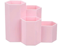 Portador Hexagonal De Plástico Multifuncional Para Canetas, Lápis E Pincéis
