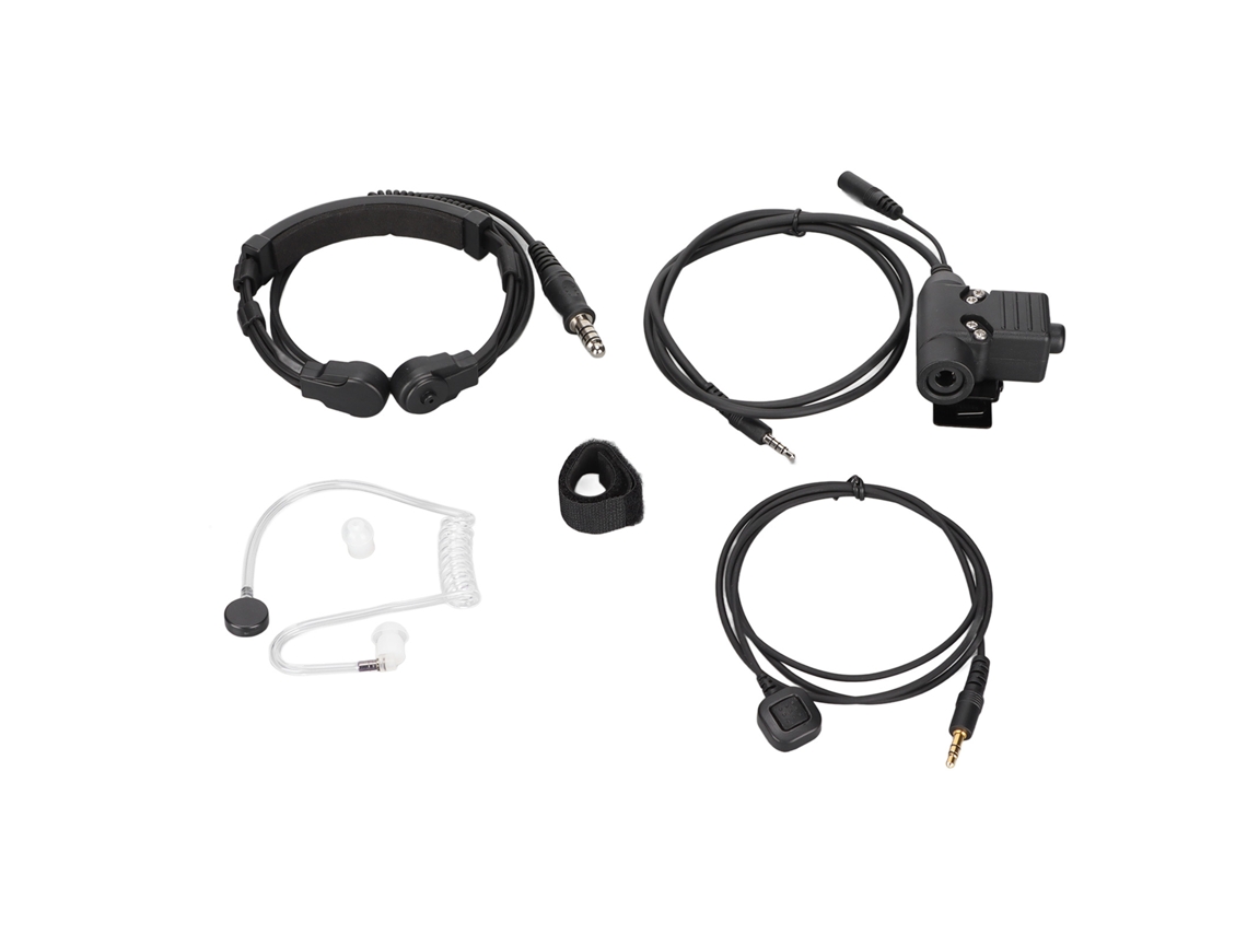 Headset De Controle De Garganta Com Ptt E Microfone Digital Retrátil