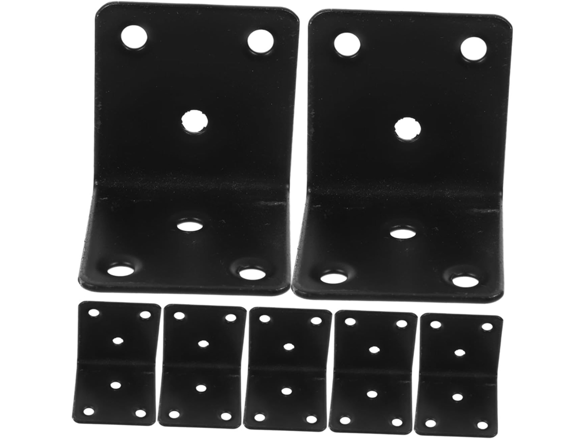 Inoomp 10-suportes De Cantoneira Pretos Para Prateleiras, Suporte Em L 40x40x2 Mm, Ângulo Reto De 90°, Alta Resistência