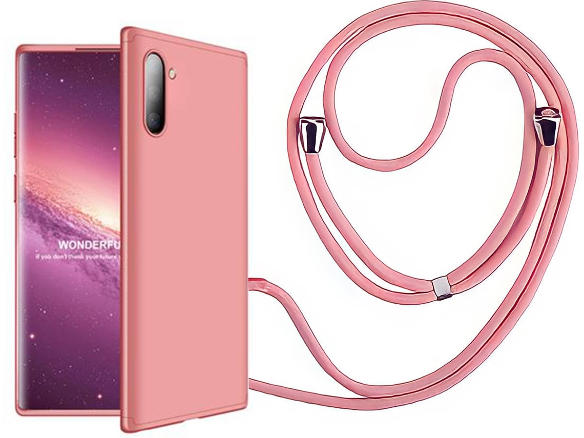 Capa Samsung Note 10 Slim Armor 360º com Fita Rosa