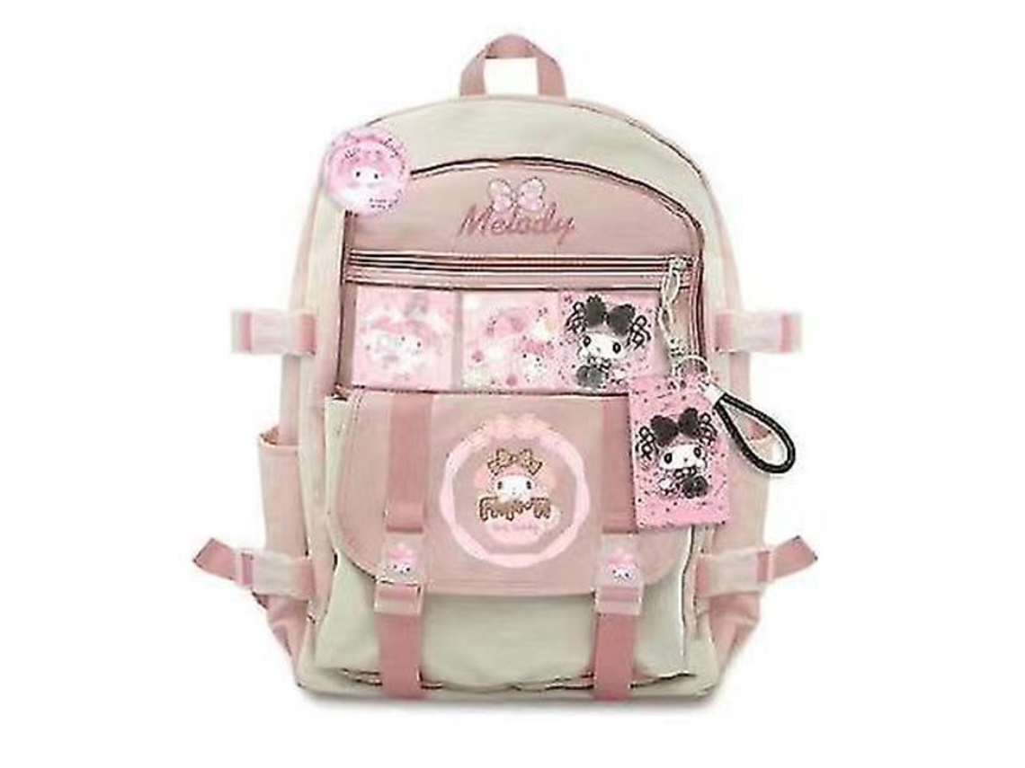 Mochila Escolar Sanrio Kuromi Pompompurin My Melody, Nova, Grande, Com Estampa De Desenho Animado, Fofa, Modelo 4, 41 Cm X 31 13 C Aquaforge
