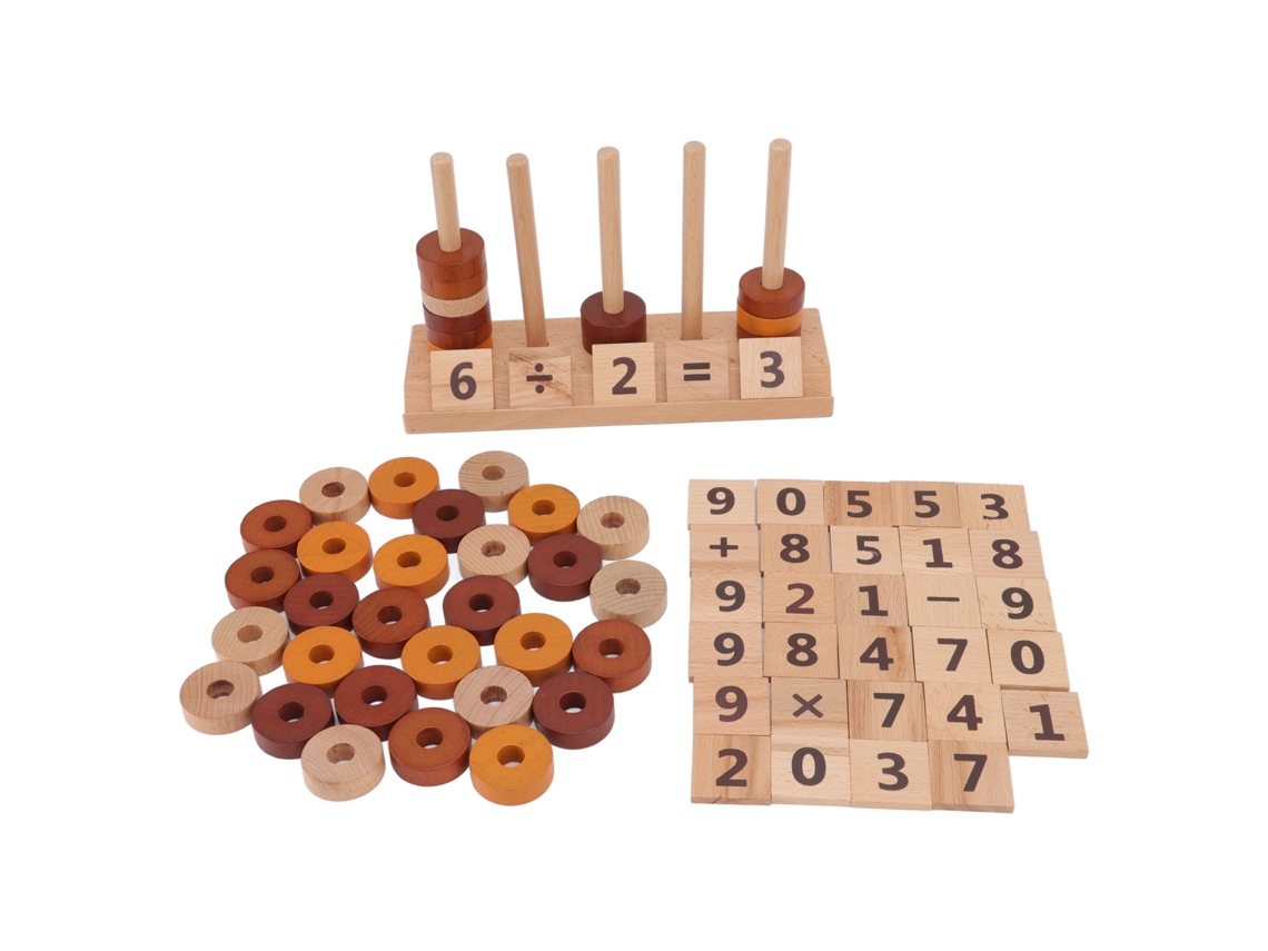 Mali conjunto de Sequenciamento de Contas de Madeira Brinquedo Montessori Educação Infantil