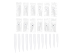 120 Unhas Artificiais Extra Longas Ponta Estiletto Tipo Full Cover Transparentes Para Manicure Diy Salão