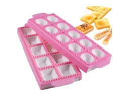 Formas Para Ravioli, Não Especificado, 2 Unidades, Plástico, 10 Cavidades, Rosa