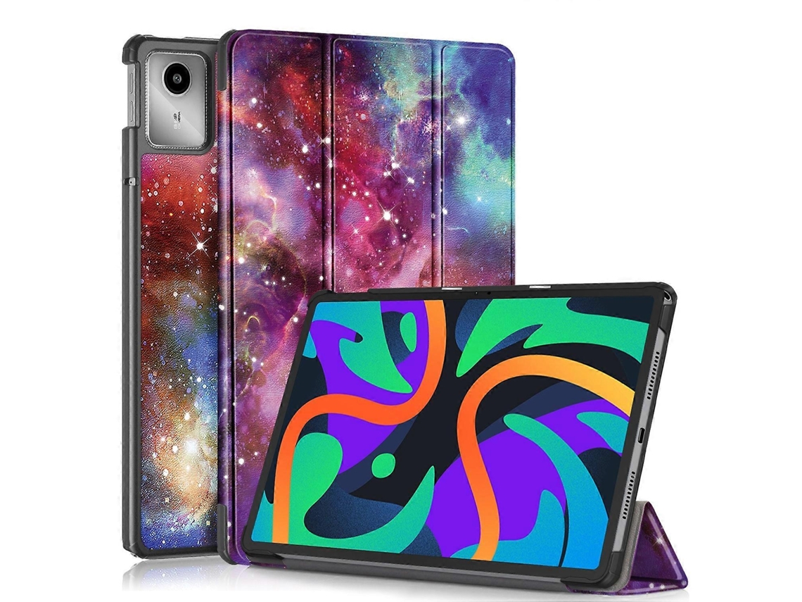 Capa De Couro Para Tablet Lenovo Tab M11/ Xiaoxin Pad 11 2024, Pintada À Mão, Com Suporte Triplo.