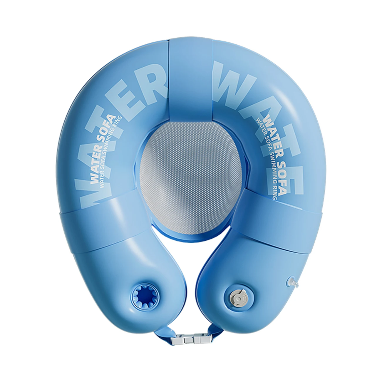 (azul) Rede Inflável Para Piscina/cadeira Flutuante/espreguiçadeira Aquática Com Porta-copos, Válvula À Prova De Vazamentos E Inflação Rápida.
